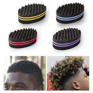 Oval Double Sides Magic <b>Twist</b> <b>Hair</b> Brush Sponge Brush for Natural <b>Afro</b> Coil Wave Dread Sponge Brushes <b>Hair</b> Braids Braiding <b>Hair</b> - Product Image 3