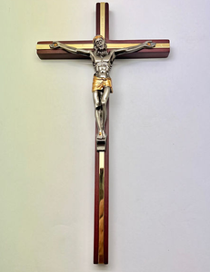 Crucifijo cruz de madera Jesús colgante religioso inspirador INRI - Product Image 4