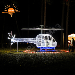 Vacances Noël Hélicoptère Géant Motif Décoration Fournitures LED Étanche Voiture De Sport Thème Lumière Spectacle pour Rue Jardin Parc - Product Image 3