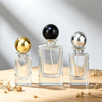 Flacon pulvérisateur de parfum carré transparent en verre, pulvérisation sous pression, sérigraphie, flacon vide pour essence, modèle CY-P-048