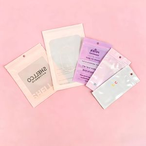 Bolsas de Embalaje Personalizadas con Sellado de Tres Lados, Transparentes, Blancas, con Impresión Digital, Reutilizables, para Calcetines, Mascarillas de Protección Solar, Mangas Protectoras para Brazos - Product Image 2