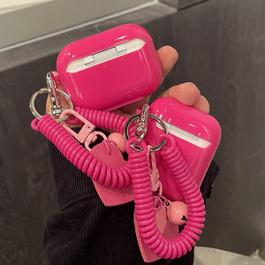 เคสใส่หูฟังแบบครอบเต็มรูปแบบมีจี้รูปหัวใจสีแดงกุหลาบสำหรับ1/2เคสอ่อนสำหรับเด็กผู้หญิง - Product Image 2