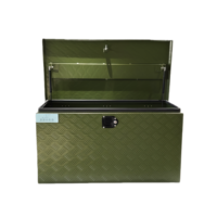 Boîte de rangement Ute Jinxin en aluminium vert militaire, revêtement poudré, légère, verrouillable, étanche et anti-poussière, OEM pour Hilux/Ford Ranger/Isuzu