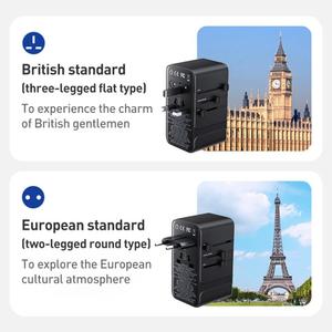 Cargador de Viaje Universal <span class=keywords><strong>MOMAX</strong></span> UA28L 1-World 2 205W con Doble CA y 7 Puertos GaN con Cable de 140W - Product Image 5