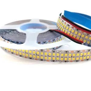 12V 24V levou tira de luz com 2835 linha dupla IP20 não-impermeável 480 /M LED Strip Branco/Branco Quente para showcase casa