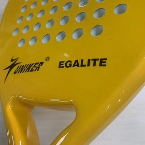 Raquetas de remo para tenis de playa con cara de fibra de carbono y espuma viscoelástica EVA, color amarillo - Product Image 5