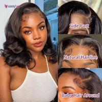 Vente en gros HD Frontal Lace Perruque Vente en gros brut Deep Wave Bob Perruque pleine dentelle Coupe Pixie Court Bob Perruques fermeture Bob Perruque 5x5
