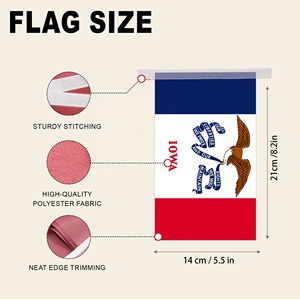 Banderas Personalizadas de Iowa, EE. UU., al por Mayor, Pancarta con Diseño de Águila del Estado Hawkeye, Impermeable, para Fiestas y Eventos - Product Image 2