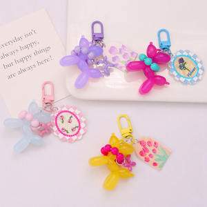 พวงกุญแจสุนัขบับเบิ้ล3D ใหม่พวงกุญแจตุ๊กตาน่ารักสดใสอุปกรณ์ตกแต่งกระเป๋า - Product Image 3