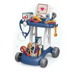 KSF penjual terbaik 14-Piece troli dokter <span class=keywords><strong>Set</strong></span> mainan untuk anak-anak mainan anak berpura-pura bermain mainan DOKTER bermain aksesoris lampu plastik suara - Product Image 1