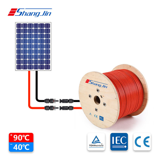 6mm Solid XLPE DC 1800V Photovoltaic Cable H1Z2Z2-K for for for Industrial Power Systems