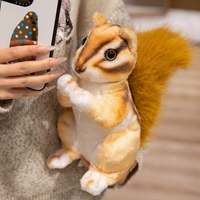 Peluche Éléphantinque Réaliste Personnalisée, Jouet Animal de la Forêt, Éléphantinque Brun