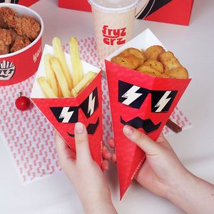 Sacs en papier kraft personnalisés, résistants à la graisse, à fond carré, écologiques, biodégradables, pour la vente à emporter de poulet frit, de hamburgers - Product Image 6