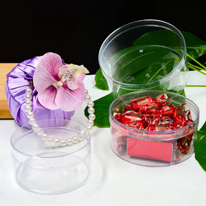 Boîte à bonbons Happy Candy, boîte transparente vide, boîte ronde en plastique de qualité alimentaire, boîte cadeau créative pour mariage chinois, sensation haut de gamme - Product Image 4