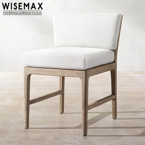 MUEBLES WISEMAX Muebles de Exterior Modernos, Silla de Bar de Madera Hecha a Mano, Taburete Alto <span class=keywords><strong>y</strong></span> Juego de Mesa, Silla de Comedor con Reposabrazos para Patio - Product Image 2