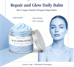 Baume réparateur fouetté au cuivre et aux peptides Your Logo Blue Copper Peptide 4.0oz, nourrissant, non gras, pour le visage, adapté à tous les types de peau - Product Image 6