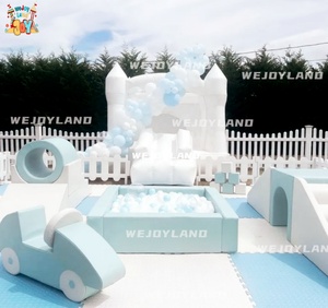 Wejoy-Ensemble de jeux souples blanc mobile pour bébé, équipement de jeux pour enfants <span class=keywords><strong>avec</strong></span> toboggans, piscines à balles pour la location de fêtes - Product Image 2