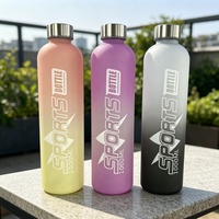 Bouteille d'eau de 1000 ml en PC, grande capacité, pour le sport en extérieur, style moderne, bouteille de camping avec méthode de consommation directe, motivante