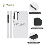 Coque de téléphone Prosub 2 en 1 résistante à la sublimation 3D pour Samsung S23, design personnalisé DIY, coque de téléphone vierge antichoc