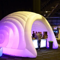 Tente gonflable publicitaire de grande taille avec éclairage LED, cabine photo, dôme de fête disco gonflable extérieur à vendre