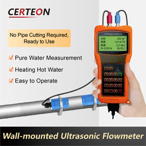 Flow Meter Ultrasonik Genggam DN25–6000 Tipe Jepit Bertenaga Baterai dengan Display dan Logger untuk Air Minyak Kimia - Product Image 2
