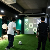 Jeux de football interactifs sur mur pour l'entraînement à la précision, simulateur de football virtuel d'intérieur pour usage commercial
