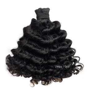 VMAE Wholesale 100% Human Hair Indian Natural Color 3B 100g Hair Bulk Human Hair Extensions