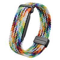 Bracelet magnétique en nylon tressé pour Google Fitbit Air, bracelet pour poignet/triceps