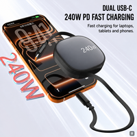 Câble USB-C rétractable 240W PD 3.1 pour charge rapide et synchronisation des données pour iPhone 15 16 17 MacBook Tablette Android