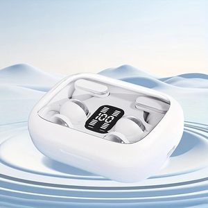 หูฟังไร้สาย 2in1 แบบหนีบหู 4 จุด พร้อมไฟ LED และหน้าจอแสดงผลดิจิตอลอัจฉริยะ - Product Image 4