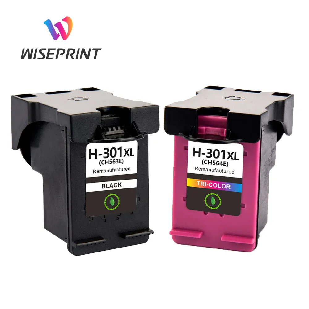 Wiseprint 호환 HP 301 XL 301XL 프리미엄 컬러 Remanufactured 잉크젯 잉크 카트리지 Deskjet 1050 2540 프린터