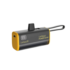 OEM thấp moq Mini ngân hàng điện cầm tay 5000mAh với được xây dựng trong cáp hiển thị kỹ thuật số kích thước bỏ túi bên ngoài pin sạc cho điện thoại - Product Image 1