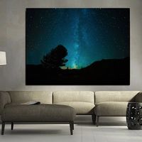 Offre Spéciale annuel art sans cadre toile peinture ciel nocturne étoiles espace affiches et impressions décoration de la maison art mural