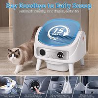 Bac à litière automatique à commande par application, protection de sécurité, nettoyage automatique, ouverture supérieure, pour plusieurs chats, grande capacité, robot