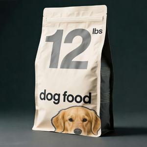 Bolsa de Fondo Plano de Plástico PE de Grado Alimenticio Personalizada de Alta Calidad con Cierre Hermético para Envasado de Alimentos para Mascotas como Perros y Gatos - Product Image 2