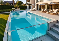 Verre feuilleté de sécurité pour piscine, verre feuilleté SGP PVB, panneau de clôture de piscine, verre pour balustrade de balcon extérieur