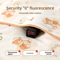 Ensemble deux pièces en coton doublé pour bébé, motif dessin animé, collection automne/hiver, ensemble fin en coton chaud et ajusté pour filles