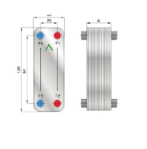 Trocador de Calor de Placa de Cobre em Aço Inoxidável de Alta Eficiência Forwon, Compacto para Uso em Caldeiras, Certificado CE, 1 Ano de Garantia - Product Image 3