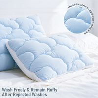 Coussin de cou ergonomique Kingworth en tissu soyeux rafraîchissant, doux et moelleux, pour un sommeil confortable