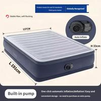 Matelas Gonflable Dura Beam Elevated Fiber Tech avec Pompe Intégrée, Tête de Lit Ultra Confortable, Sac de Transport Portable pour Camping, Taille Queen