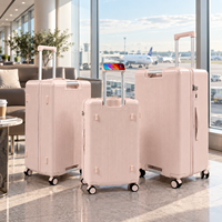 Nouvelle conception, logo personnalisé, ensemble de bagages 3 pièces, valises à roulettes 20/24/28 pouces, sacs de voyage rigides, ensemble de valises à roulettes