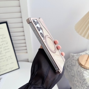 Advanced Aluminum Alloy Magnetic Phone Case for Samsung S26 S23 S24 S25 Ultra With 360° Ring <b>Stand</b> <b>PC</b> Shockproof Back Cover - Product Image 4