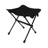 Tabouret pliant d'extérieur en alliage d'aluminium portable (capacité de charge de 100 kg) Chaise pliante en alliage d'aluminium pour le camping et la pêche