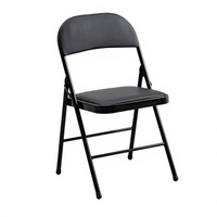 Chaise pliante portable sans accoudoirs, sans appui-tête, avec cadre métallique, pour la maison, simple, pour dortoir, avec dossier, tabouret, chaise de bureau
