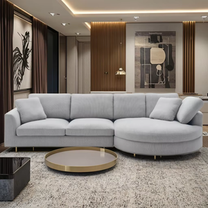 Ensemble de meubles de salon modernes de luxe, modulaires en tissu avec rembourrage en éponge pour appartement - Product Image 1