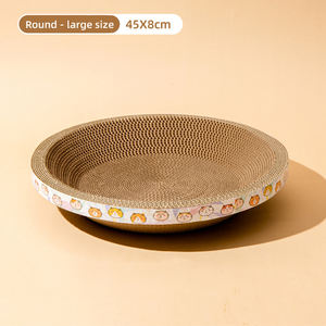 Penjualan Terbaik putaran kertas bergelombang kucing bantalan penggaruk gaya mewah kucing karton aman dan nyaman kucing Post - Product Image 5