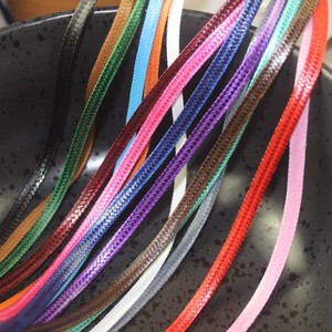 4 mm Polyester phẳng sáp dây đầy màu sắc Hàn Quốc Polyester phẳng sáp chuỗi dây - Product Image 1