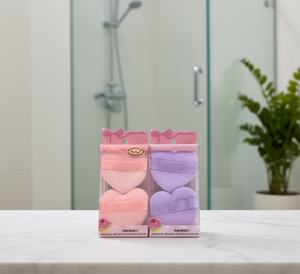 Juego de Esponjas de Baño en Forma de Corazón MxGind, en Caja de Regalo de Plástico, para Adultos, Estilo Lindo, Modelo 9211 - Product Image 2