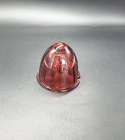Abat-jour en verre cannelé industriel avec verre rouge transparent pour lampe de projet d'ingénierie extérieure