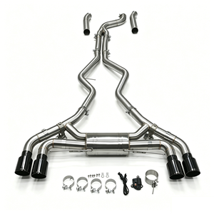 Nuovo Sistema di Scarico Catback Valvetronic in Acciaio Inox 304 per M240i <span class=keywords><strong>G42</strong></span> 3.0T 2020 con Finitura Spazzolata e Garanzia di 3 Anni - Product Image 1